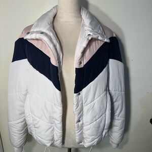 Charlotte Russe Women's Tri-Tone Puffer Jacket